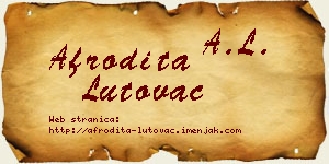 Afrodita Lutovac vizit kartica